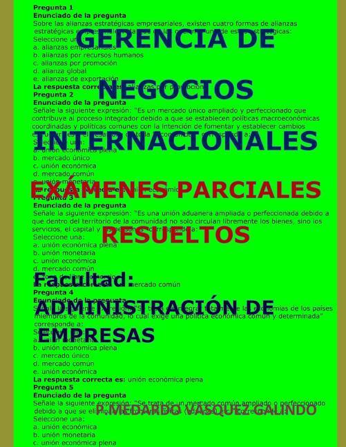 Vorderes Coverbild Gerencia de Negocios Internacionales-Ex