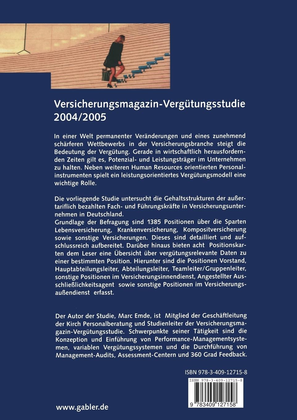 Rückseitencover Versicherungsmagazin-Vergütungsstudie 2004/2005