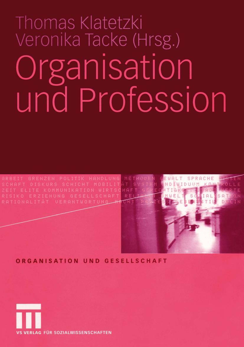 Vorderes Coverbild Organisation und Profession
