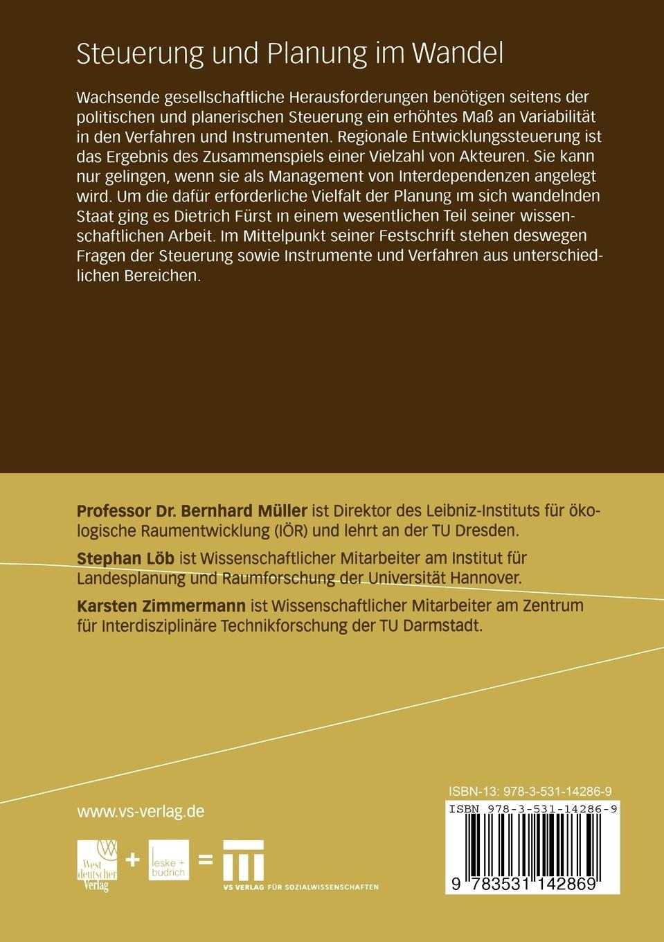 Rückseitencover Steuerung und Planung im Wandel