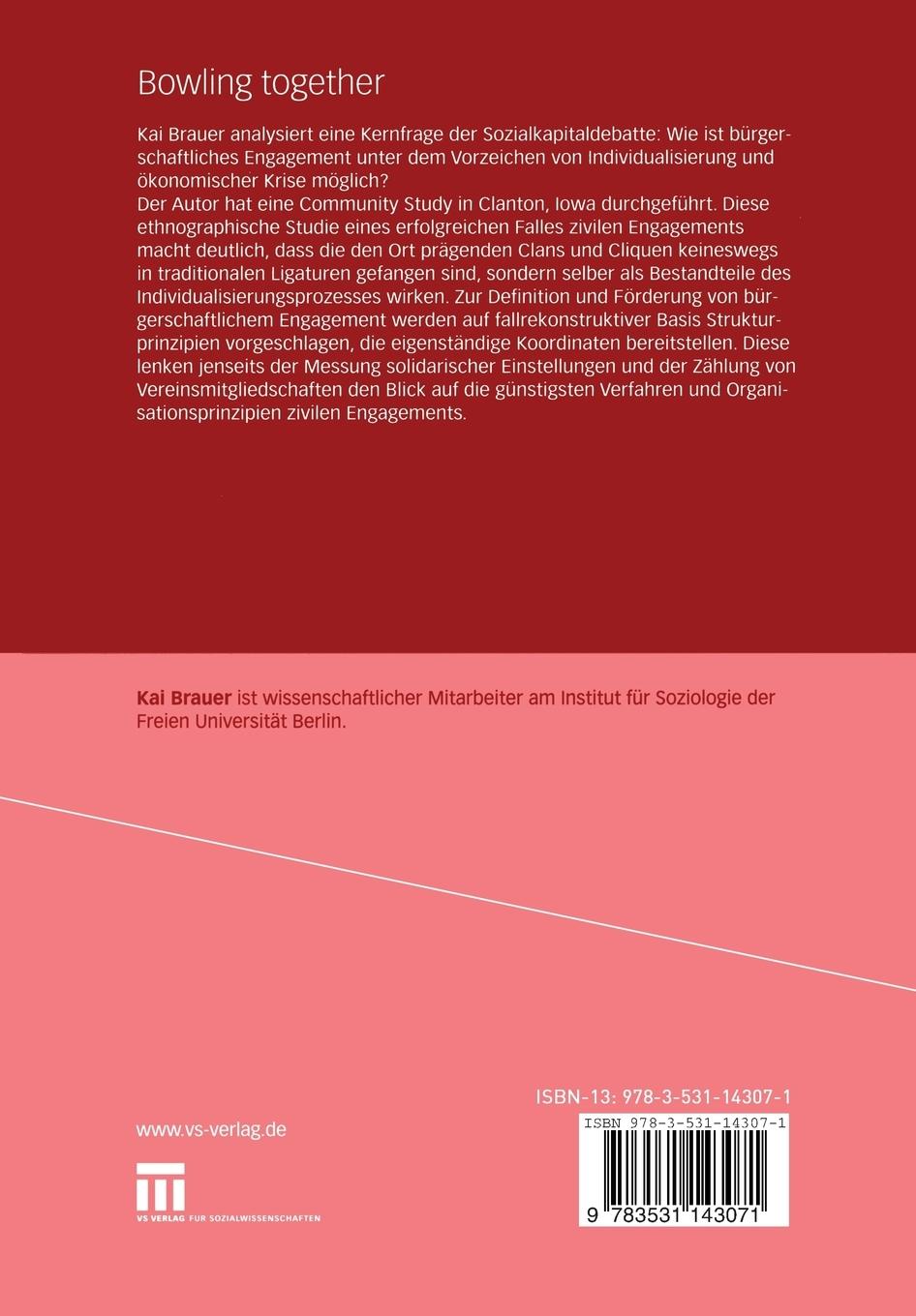 Rückseitencover Bowling together