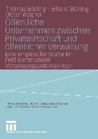 Vorderes Coverbild Öffentliche Unternehmen zwischen Privatwirtschaft und öffentlicher Verwaltung