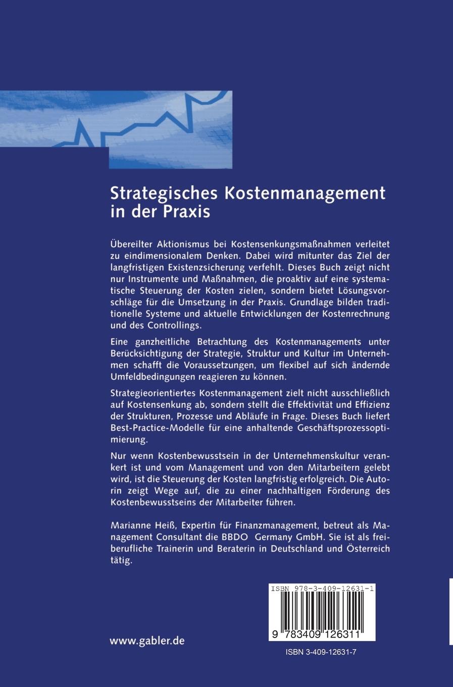 Rückseitencover Strategisches Kostenmanagement in der Praxis