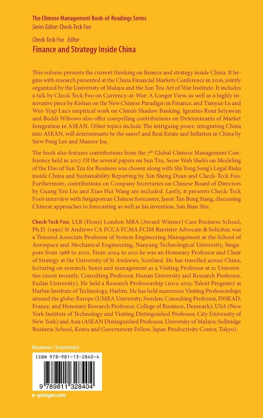 Rückseitencover Finance and Strategy Inside China