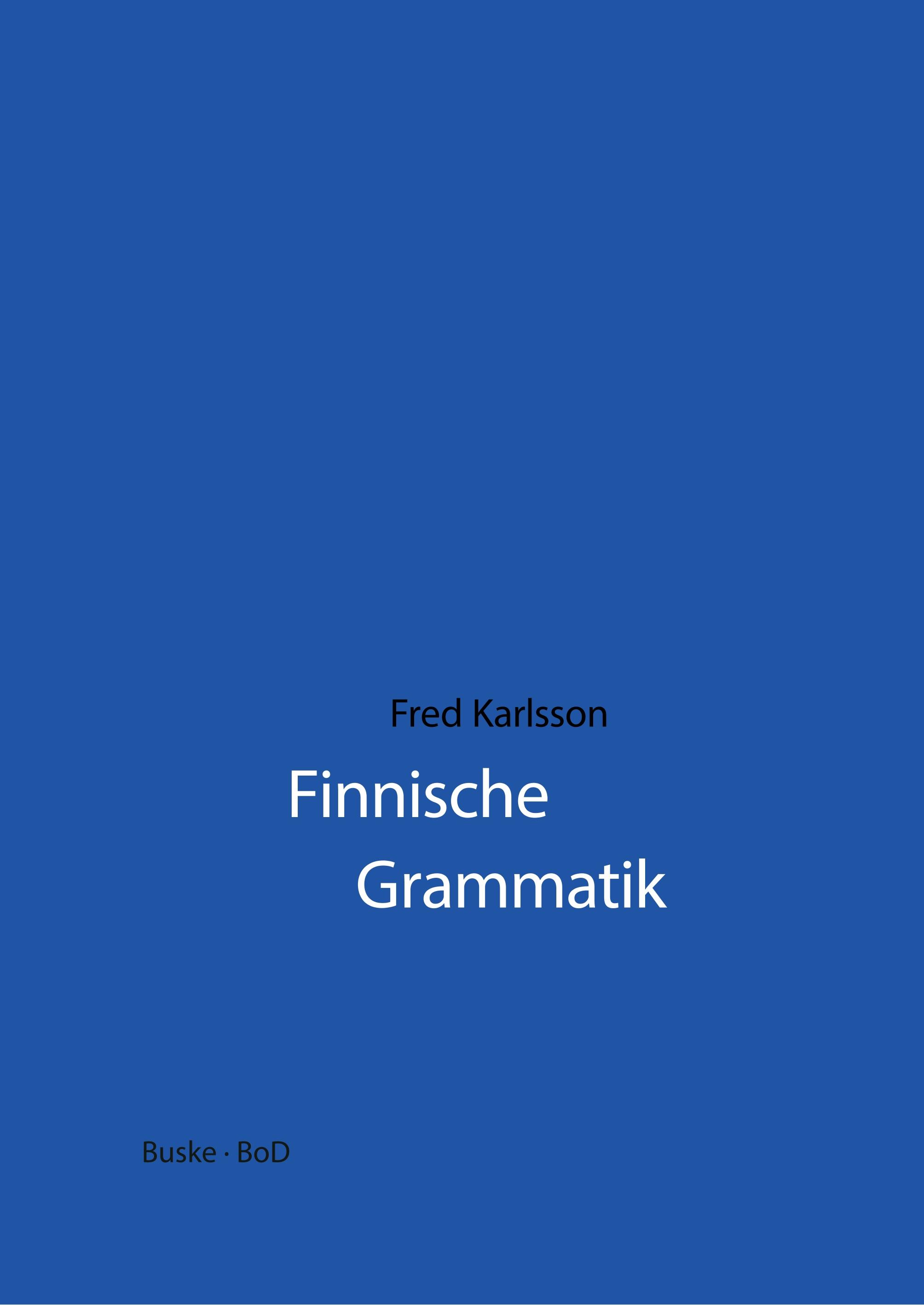 Vorderes Coverbild Finnische Grammatik