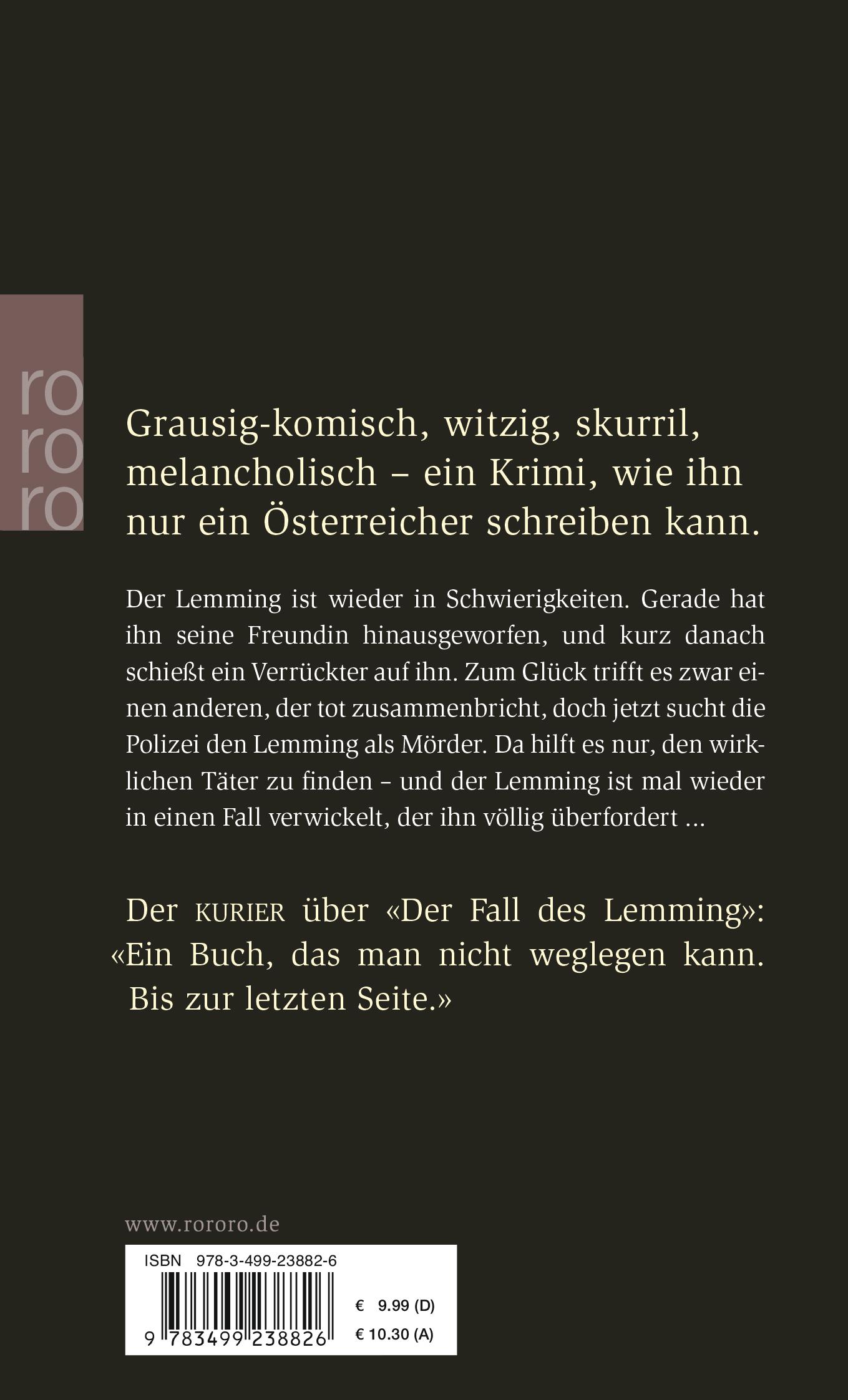 Rückseitencover Lemmings Himmelfahrt: Lemmings zweiter Fall