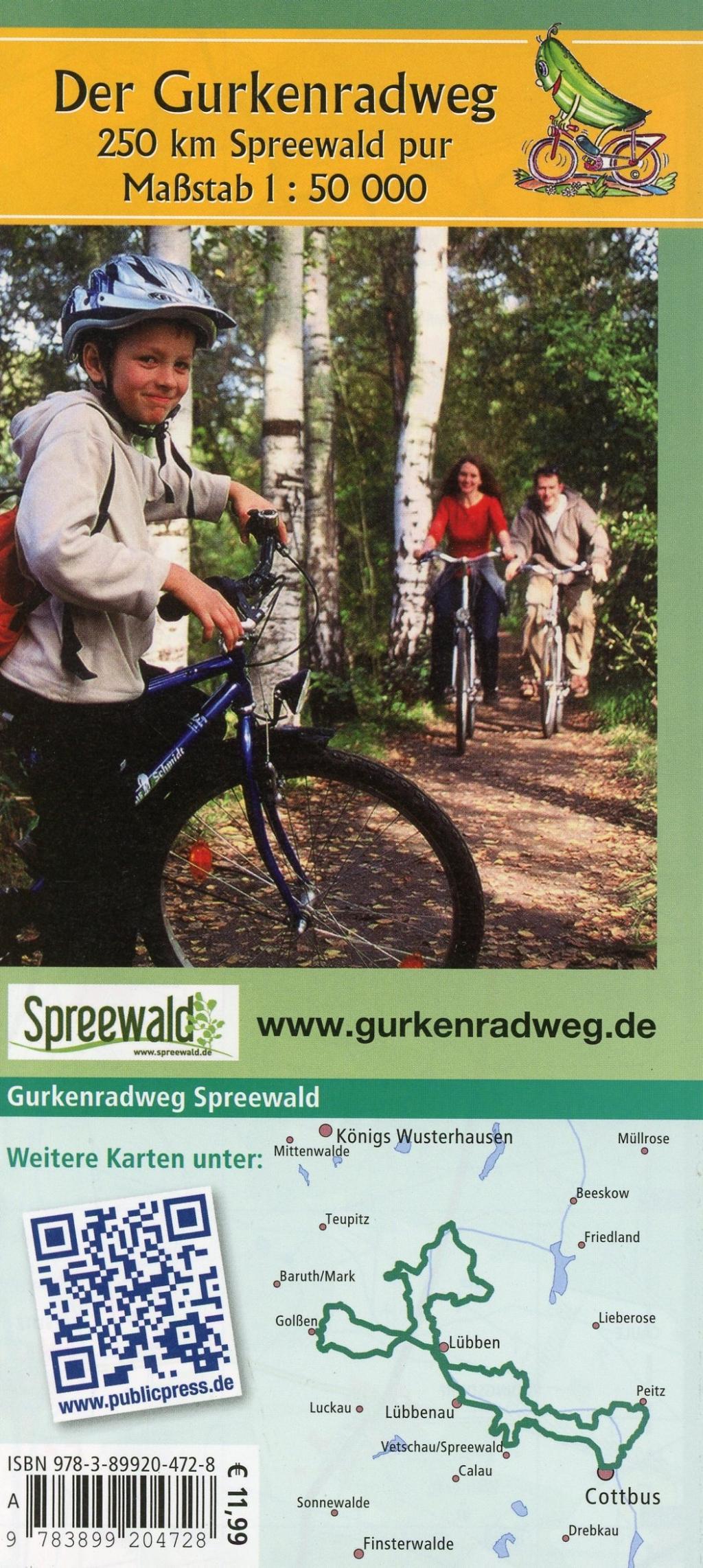 Beispielinhalt (Bild) Gurkenradweg Spreewald 1 : 50 000