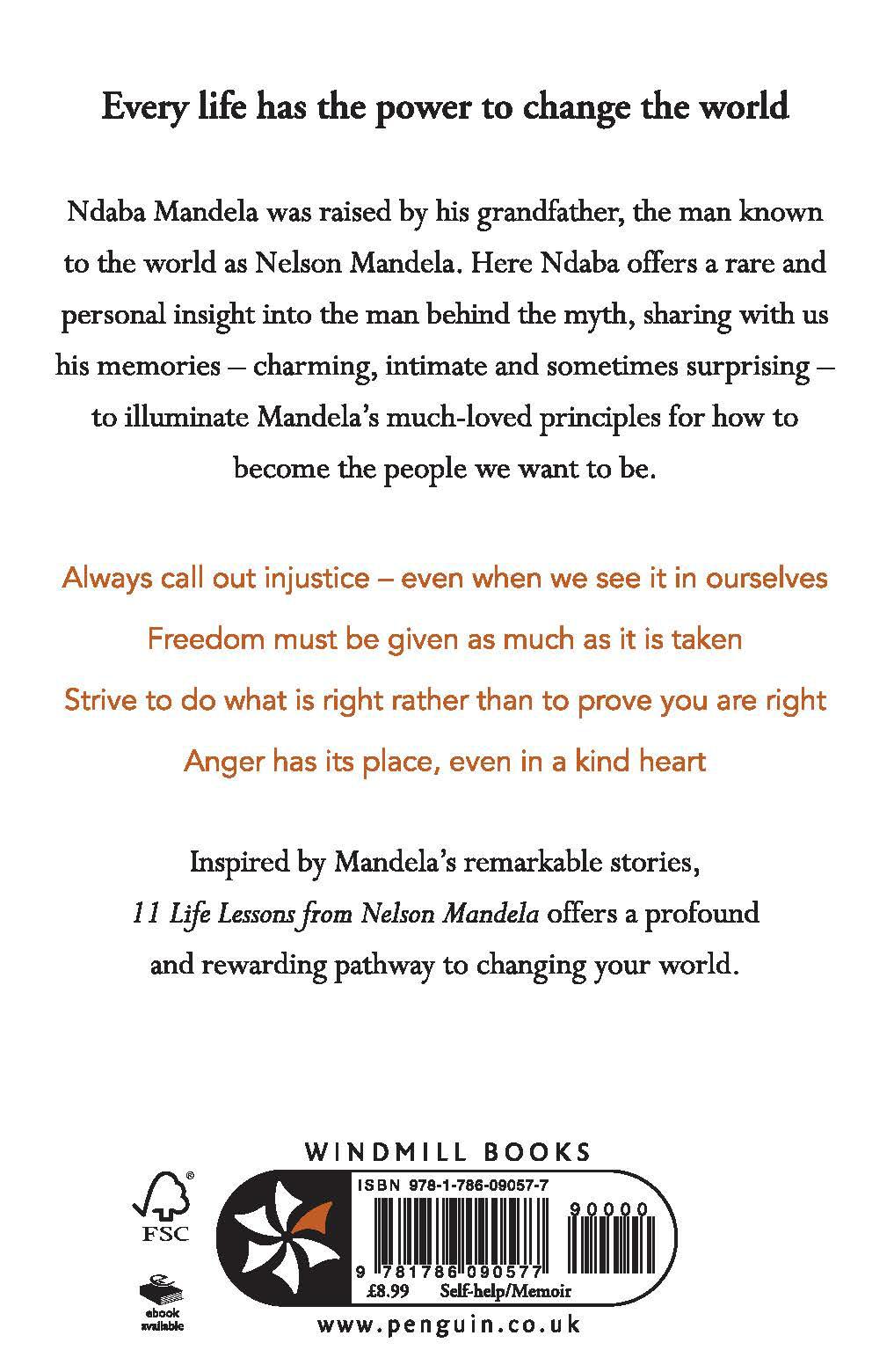 Rückseitencover 11 Life Lessons from Nelson Mandela