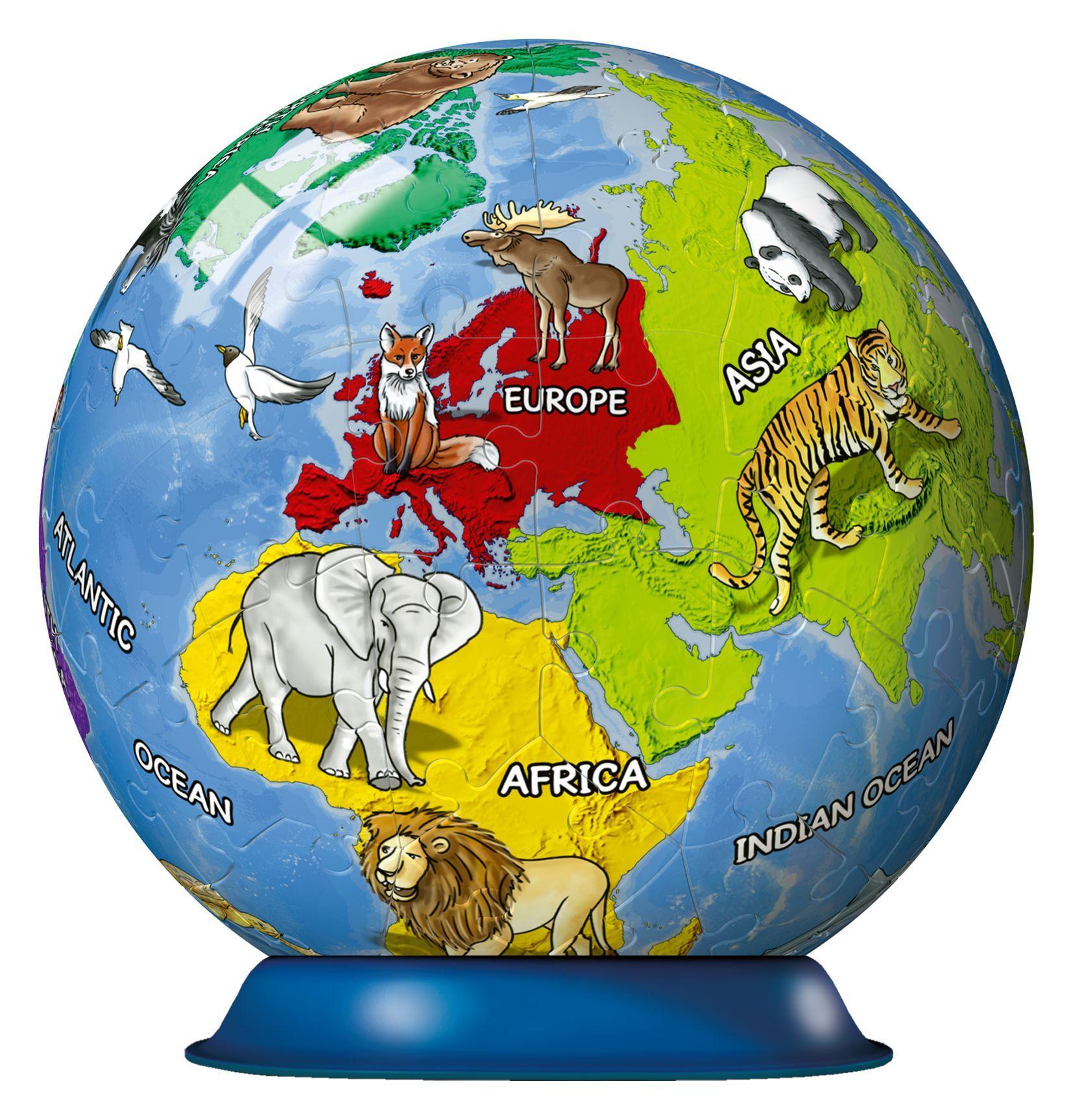 Beispielinhalt (Bild) Kindererde 3D Puzzle-Ball 72 Teile