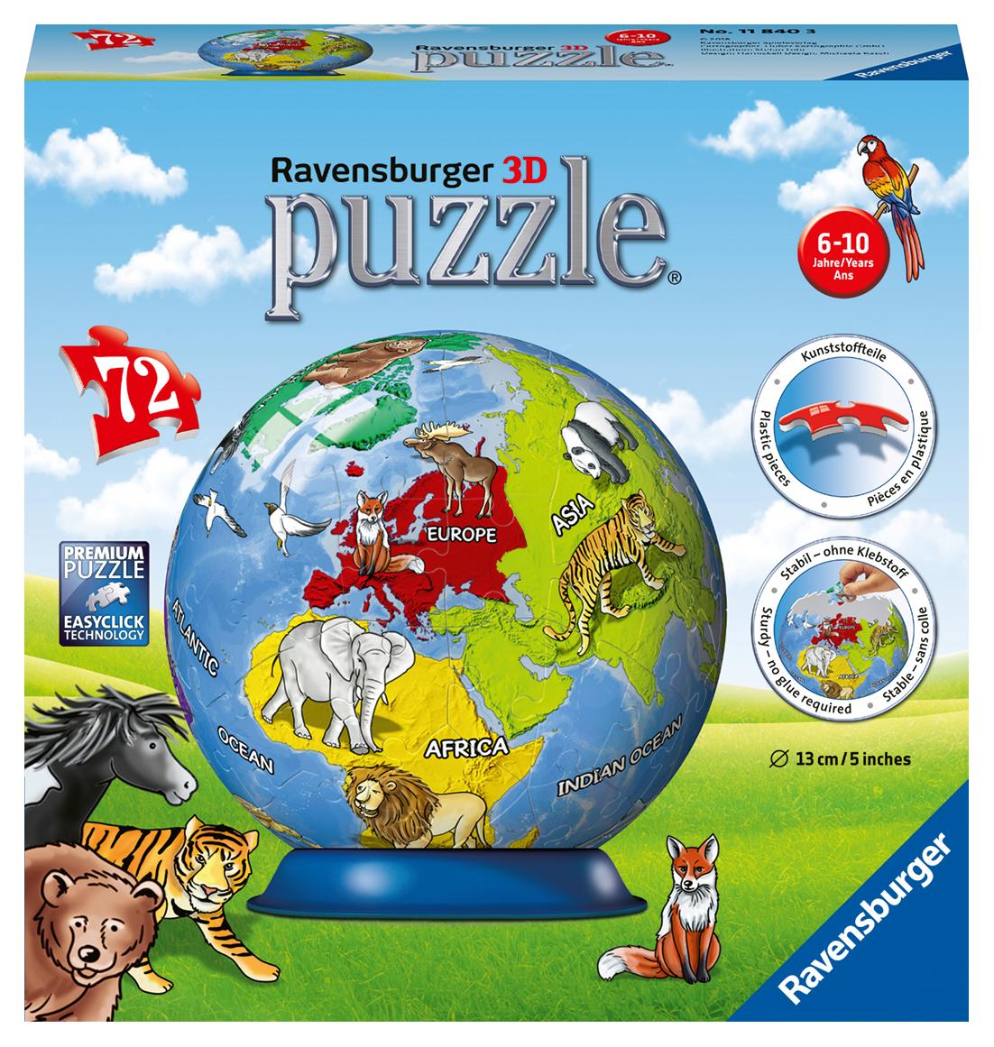 Vorderes Coverbild Kindererde 3D Puzzle-Ball 72 Teile