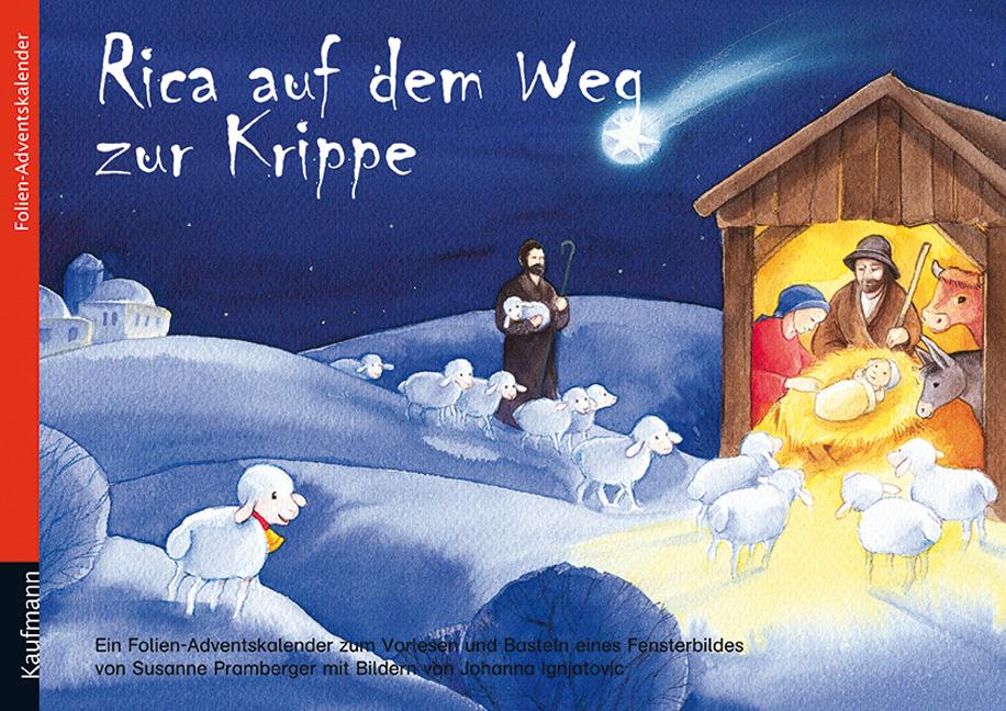 Vorderes Coverbild Rica auf dem Weg zur Krippe. Folien-Adventskalender
