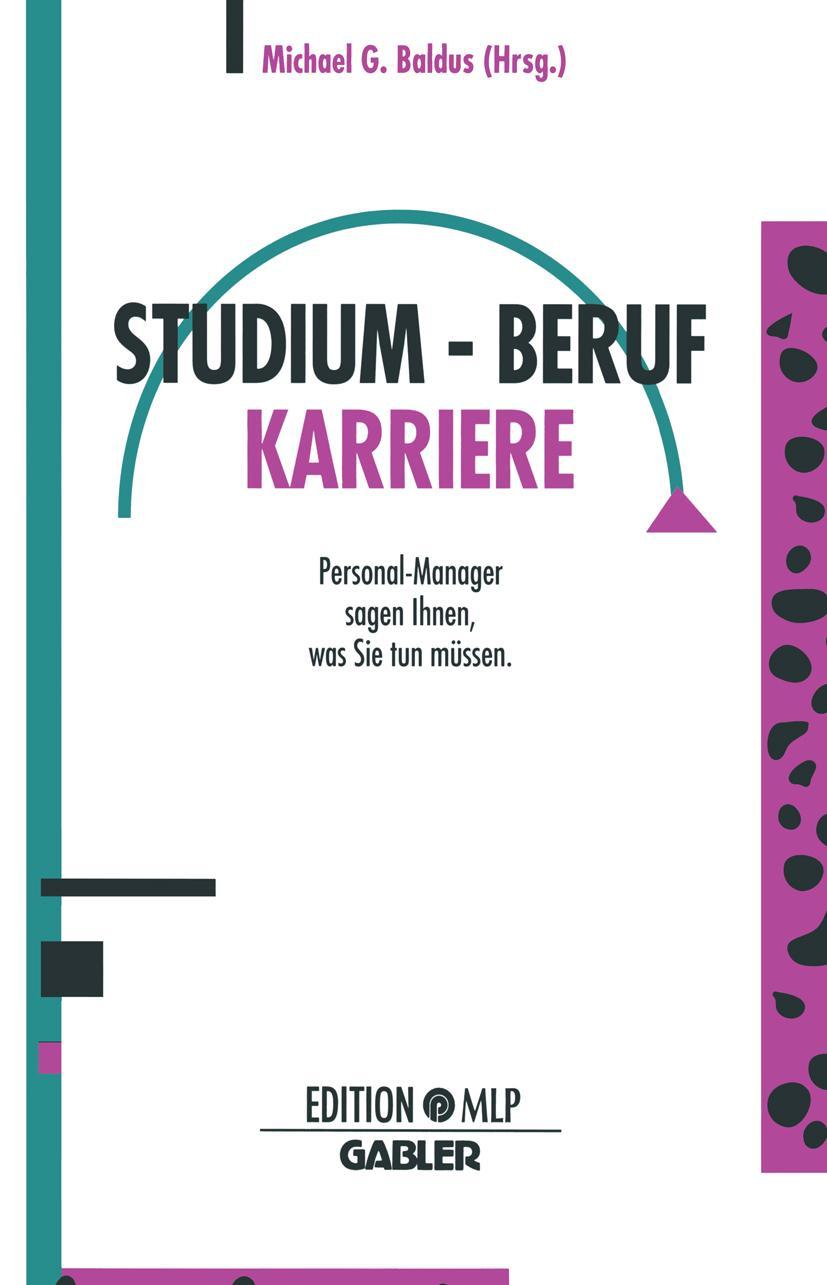 Vorderes Coverbild Studium - Beruf Karriere