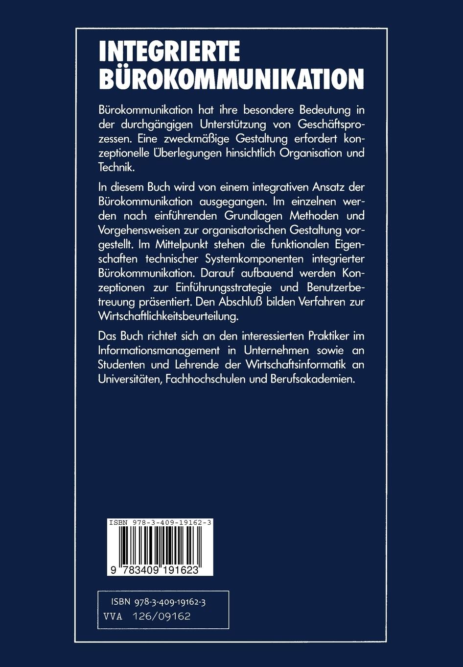 Rückseitencover Integrierte Bürokommunikation