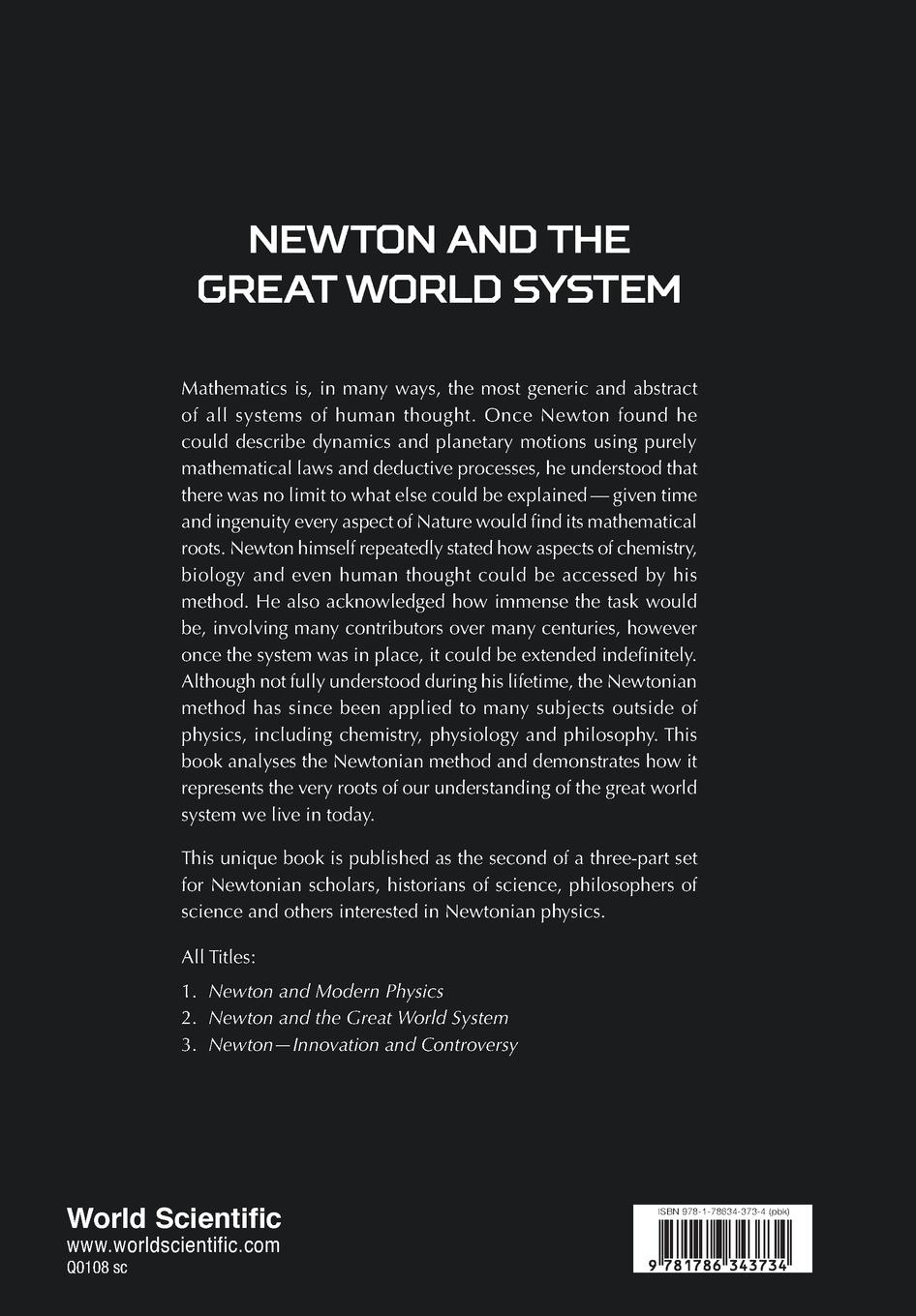Rückseitencover NEWTON AND THE GREAT WORLD SYSTEM