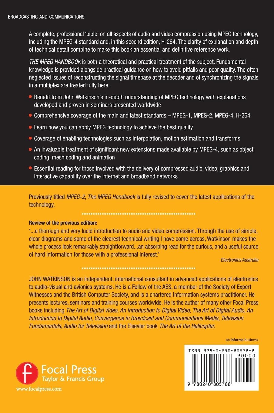 Rückseitencover The MPEG Handbook