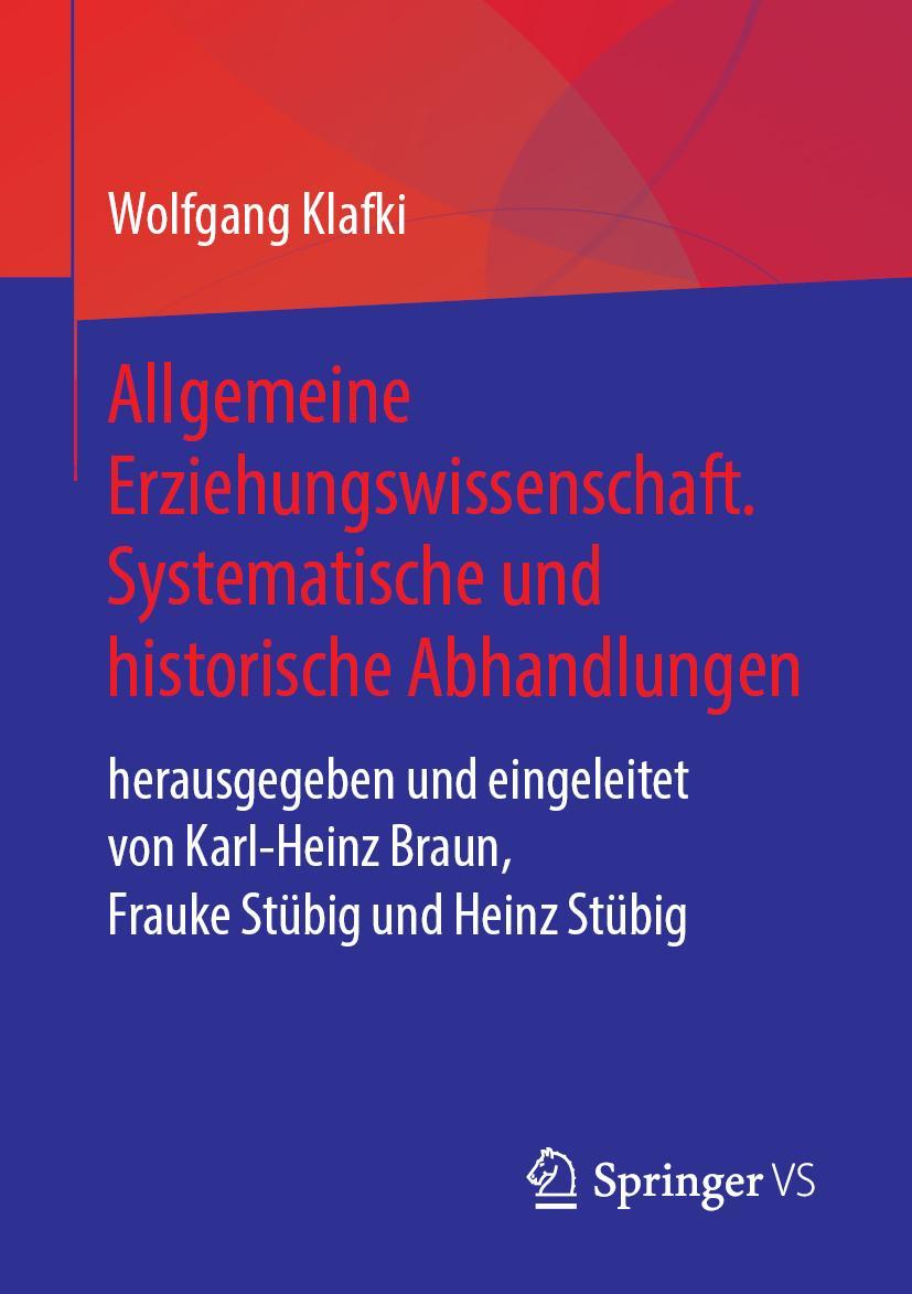Vorderes Coverbild Allgemeine Erziehungswissenschaft. Systematische und historische Abhandlungen