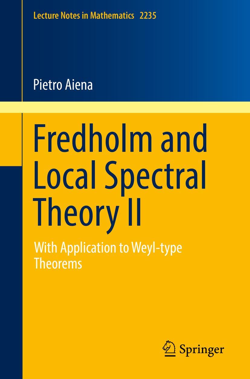Vorderes Coverbild Fredholm and Local Spectral Theory II