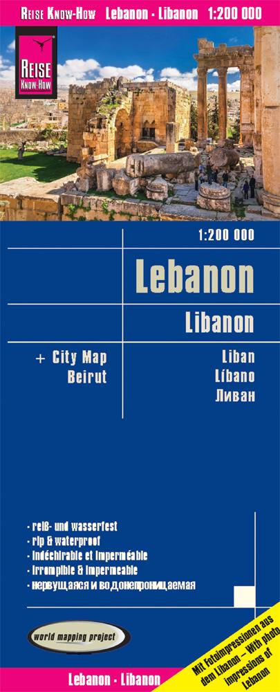 Vorderes Coverbild Reise Know-How Landkarte Libanon / Lebanon (1:200.000)