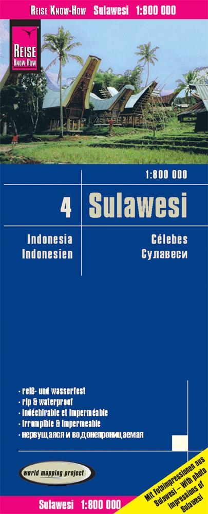 Vorderes Coverbild Reise Know-How Landkarte Sulawesi 1:800.000 - Indonesien 4