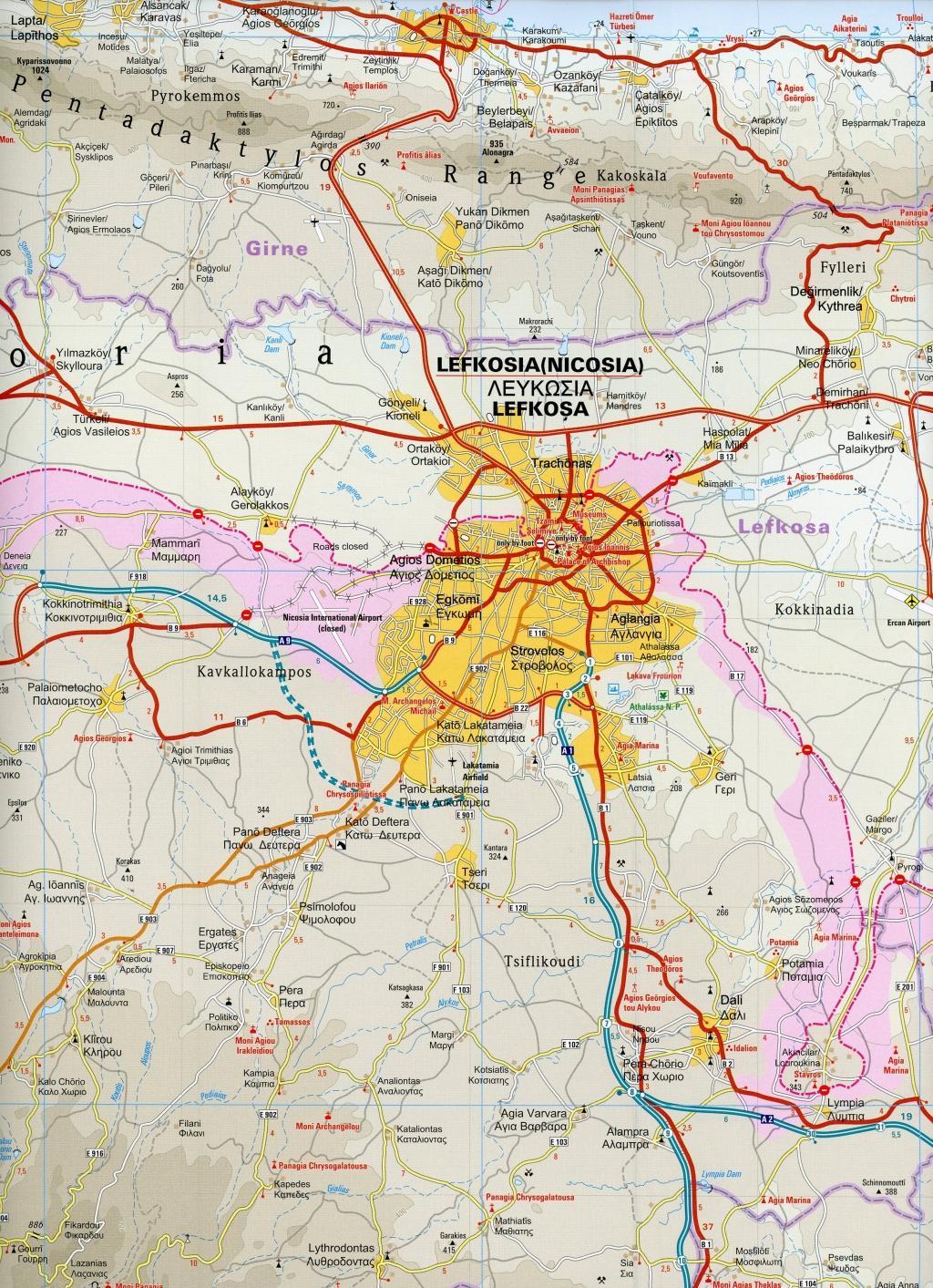 Beispielinhalt (Bild) Reise Know-How Landkarte Zypern / Cyprus 1:150.000