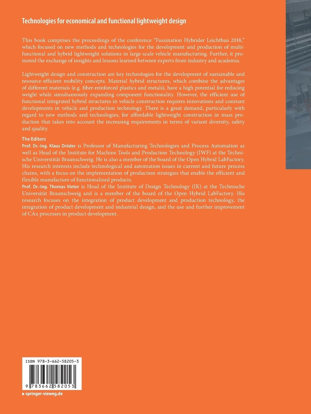 Rückseitencover Technologies for economical and functional lightweight design