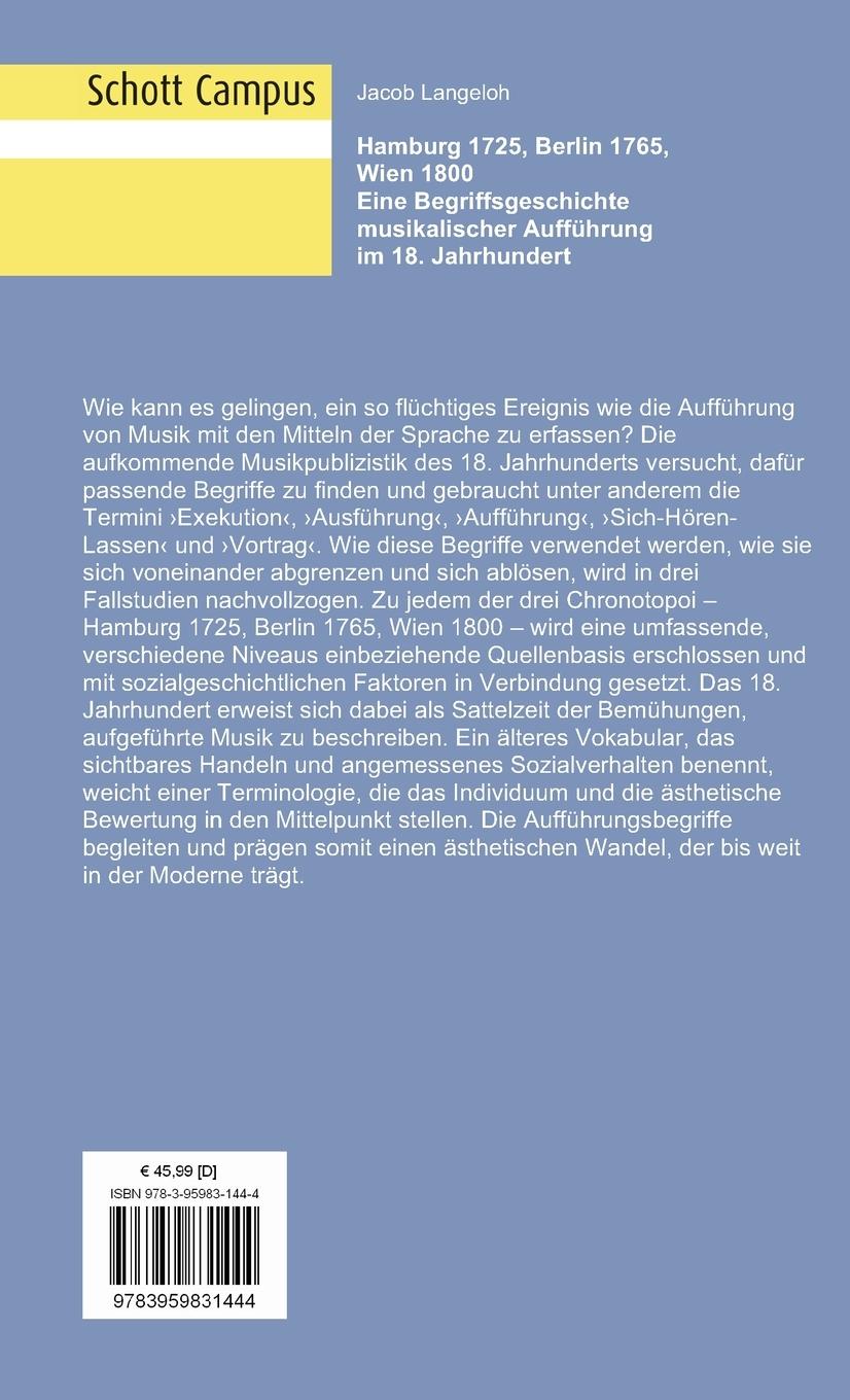 Rückseitencover Hamburg 1725, Berlin 1765, Wien 1800