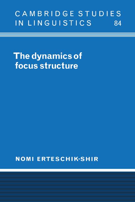 Vorderes Coverbild The Dynamics of Focus Structure