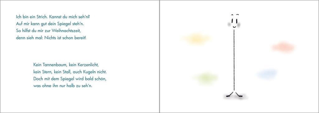 Beispielinhalt (Bild) Advent, Advent im halben Land, nimm einen Spiegel in die Hand!