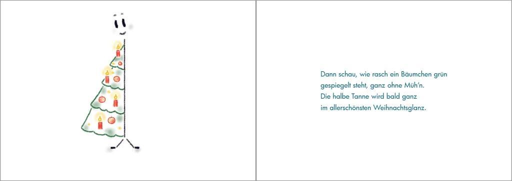 Beispielinhalt (Bild) Advent, Advent im halben Land, nimm einen Spiegel in die Hand!