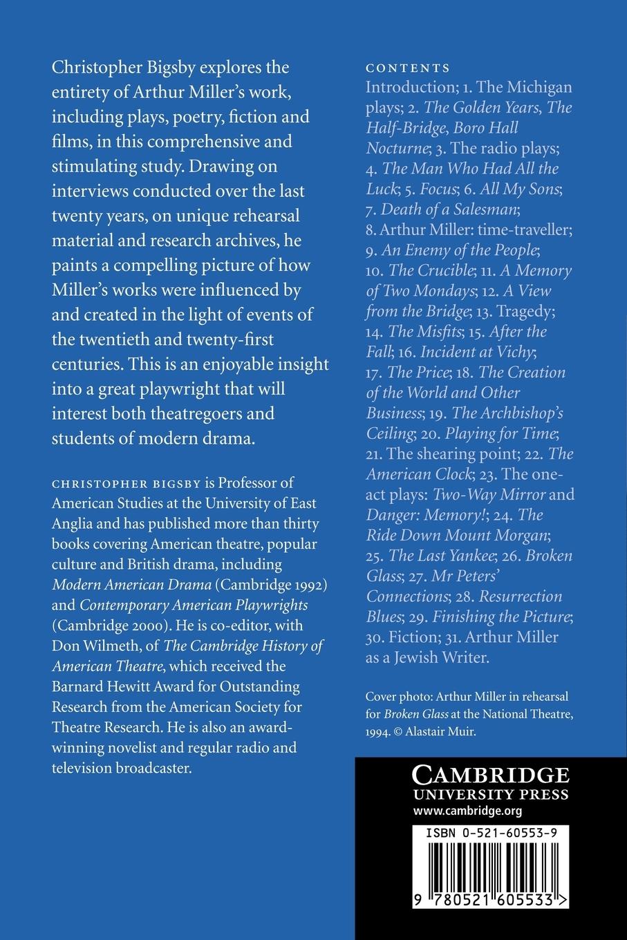 Rückseitencover Arthur Miller