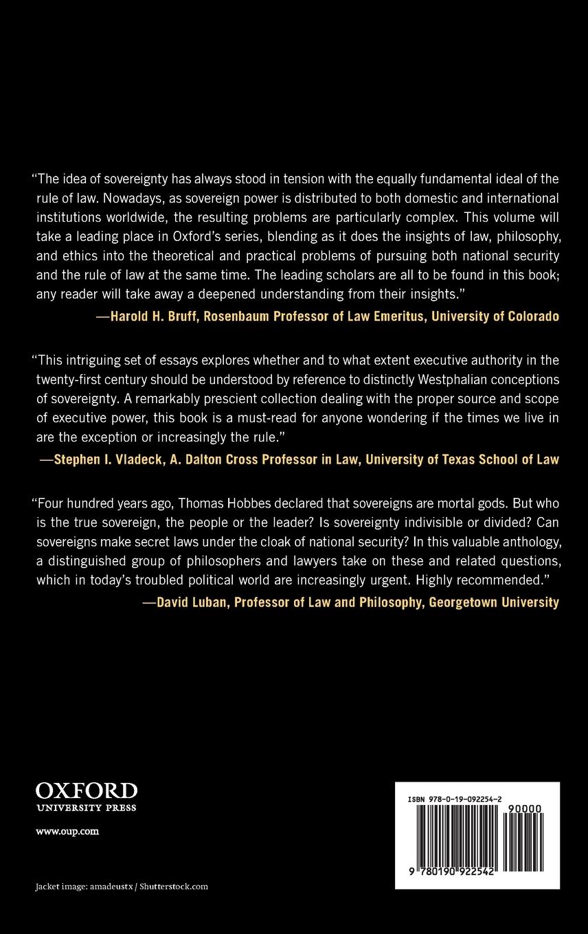 Rückseitencover Sovereignty and the New Executive Authority