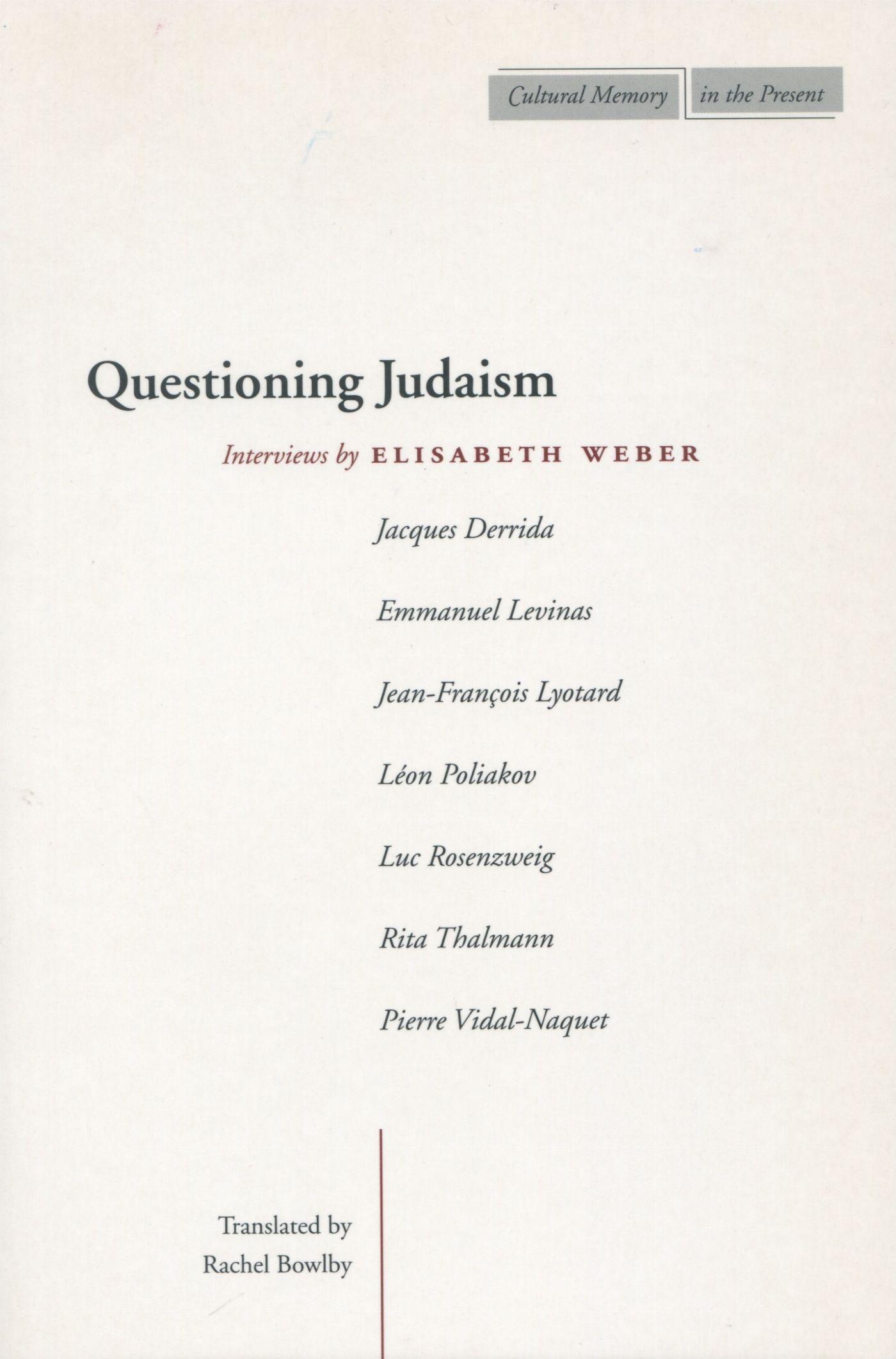 Vorderes Coverbild Questioning Judaism