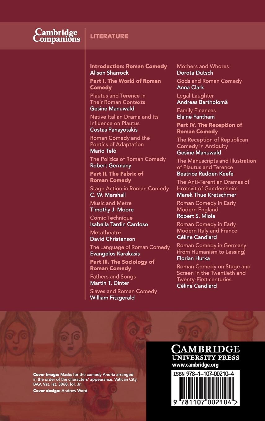 Rückseitencover The Cambridge Companion to Roman Comedy