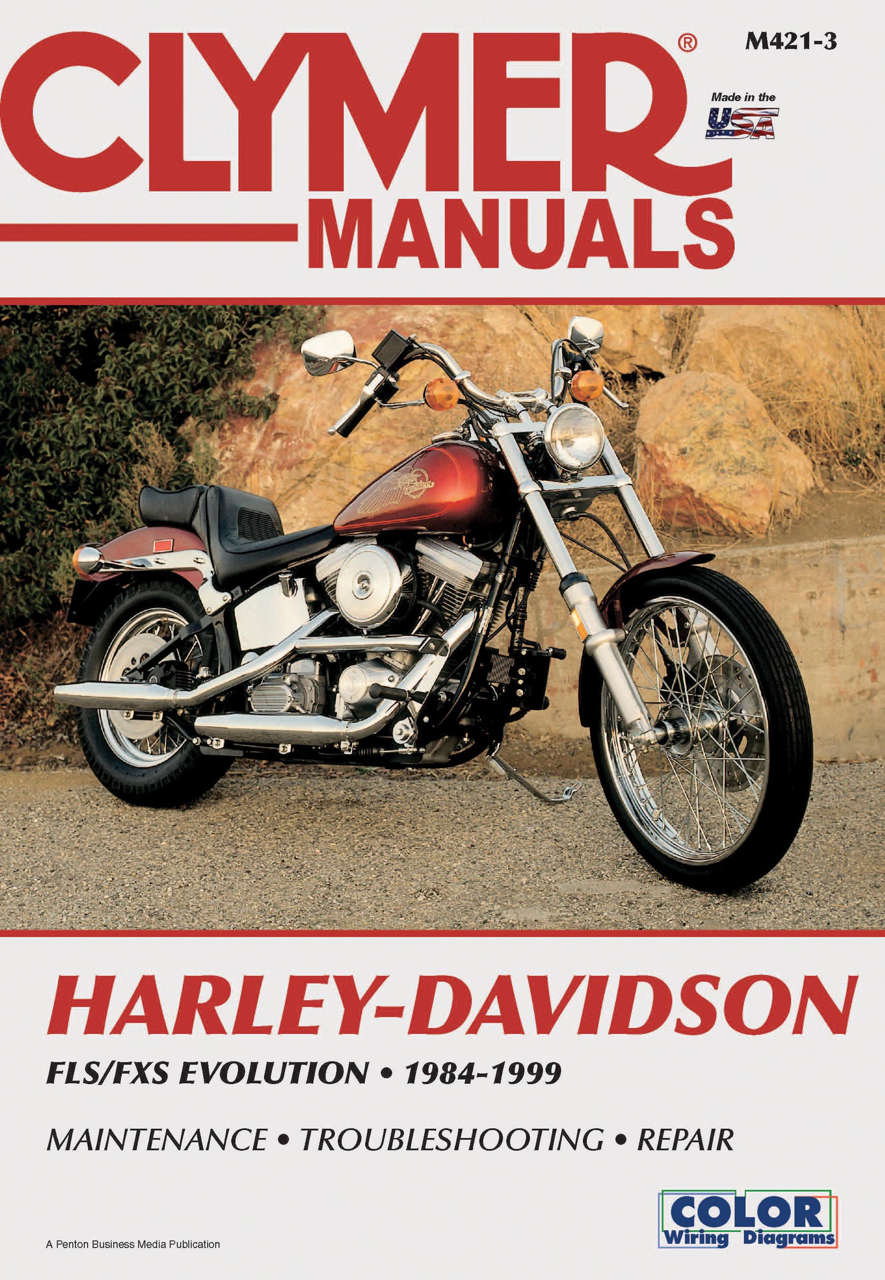 Vorderes Coverbild Harley-Davidson FLS-FXS Evolution, Evo Softail, Fat Boy (1984-1999) Service Repair Manual