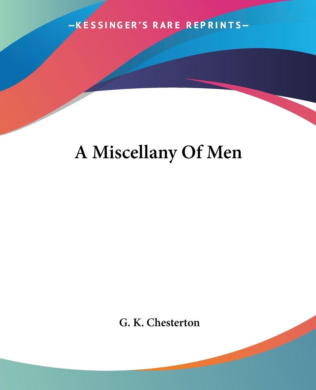 Vorderes Coverbild A Miscellany Of Men