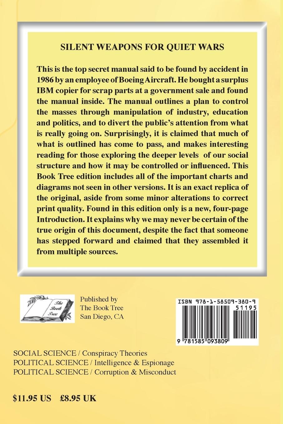Rückseitencover Silent Weapons for Quiet Wars