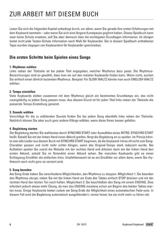 Beispielinhalt (Bild) Keyboard Keyboard. Notenbuch