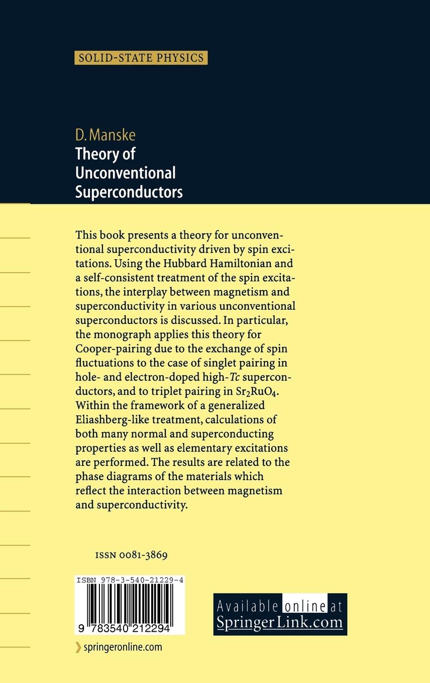 Rückseitencover Theory of Unconventional Superconductors