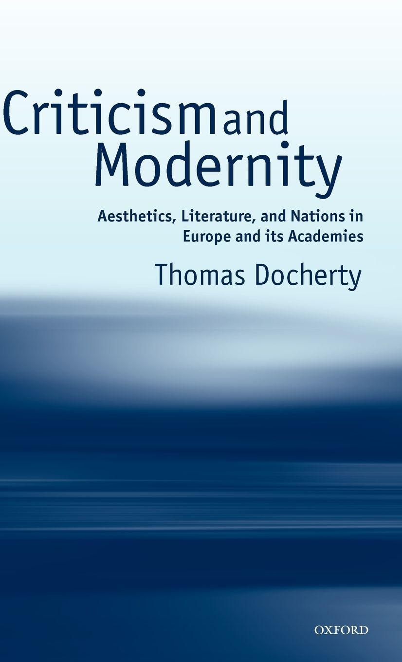 Vorderes Coverbild Criticism and Modernity