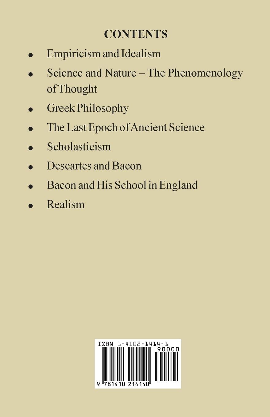 Rückseitencover Letters on the Study of Nature