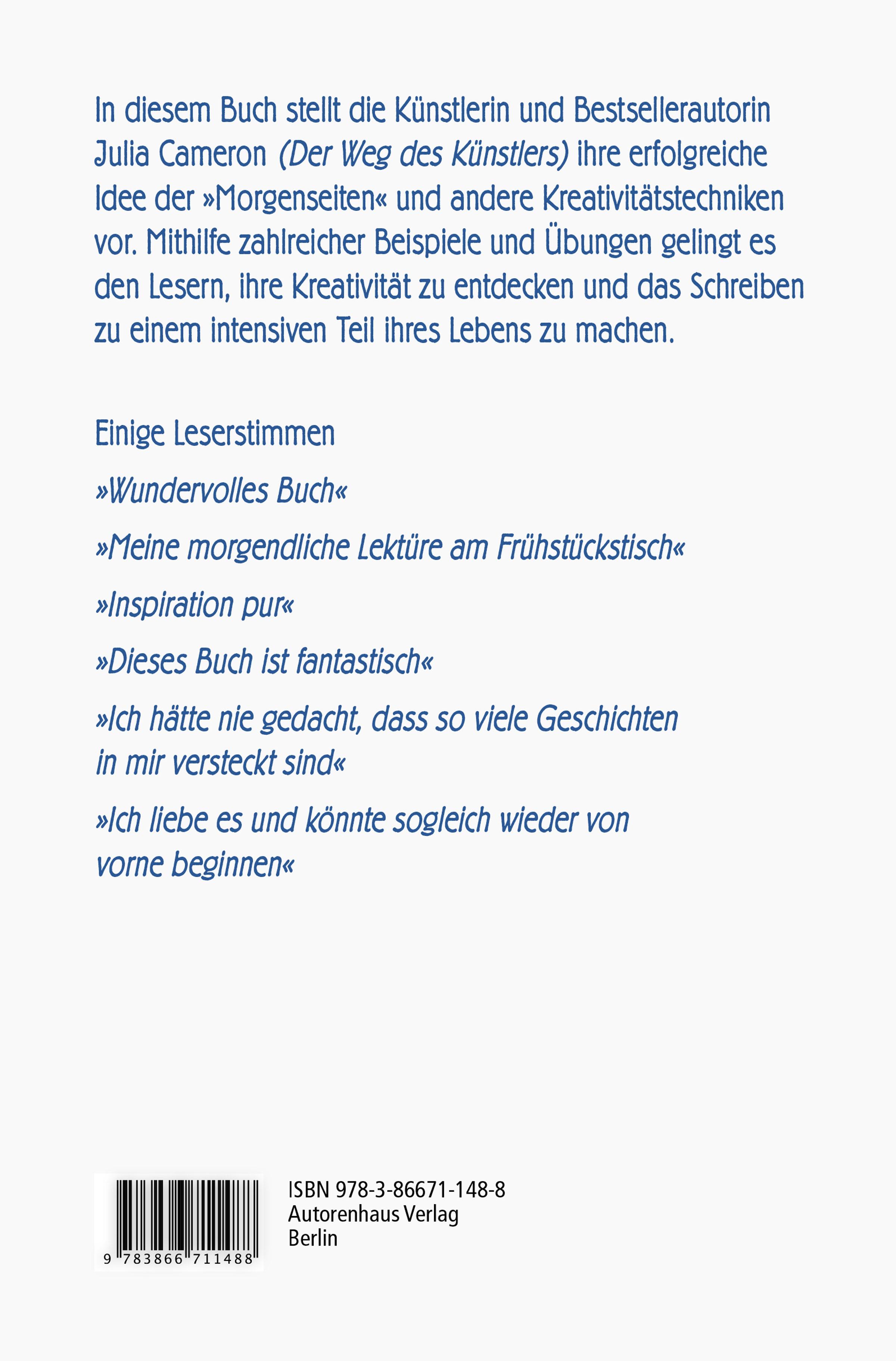 Rückseitencover Von der Kunst des kreativen Schreibens