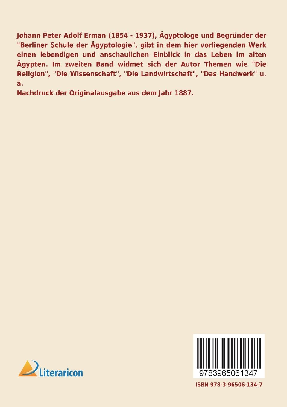 Rückseitencover Ägypten und ägyptisches Leben im Altertum