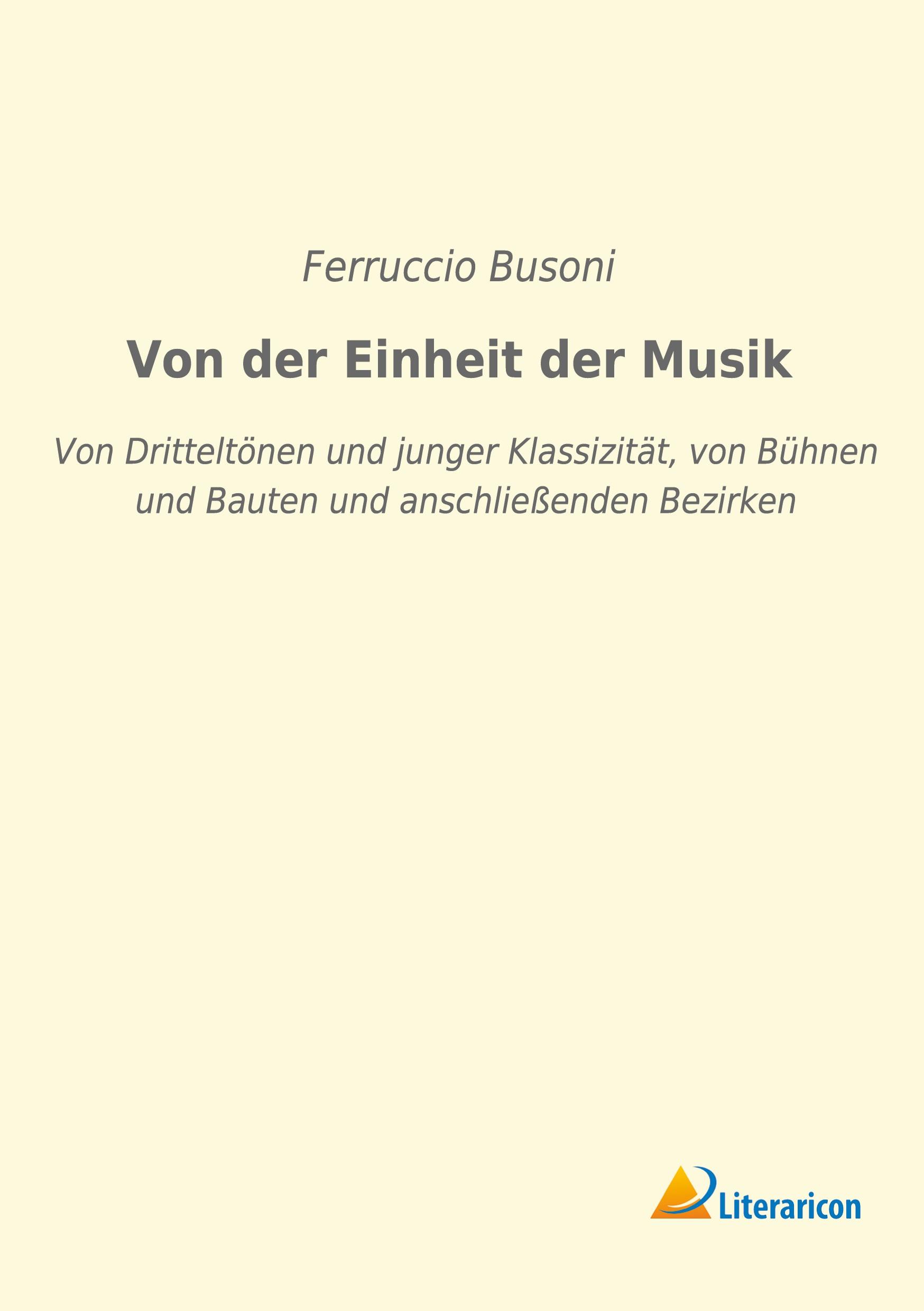 Vorderes Coverbild Von der Einheit der Musik