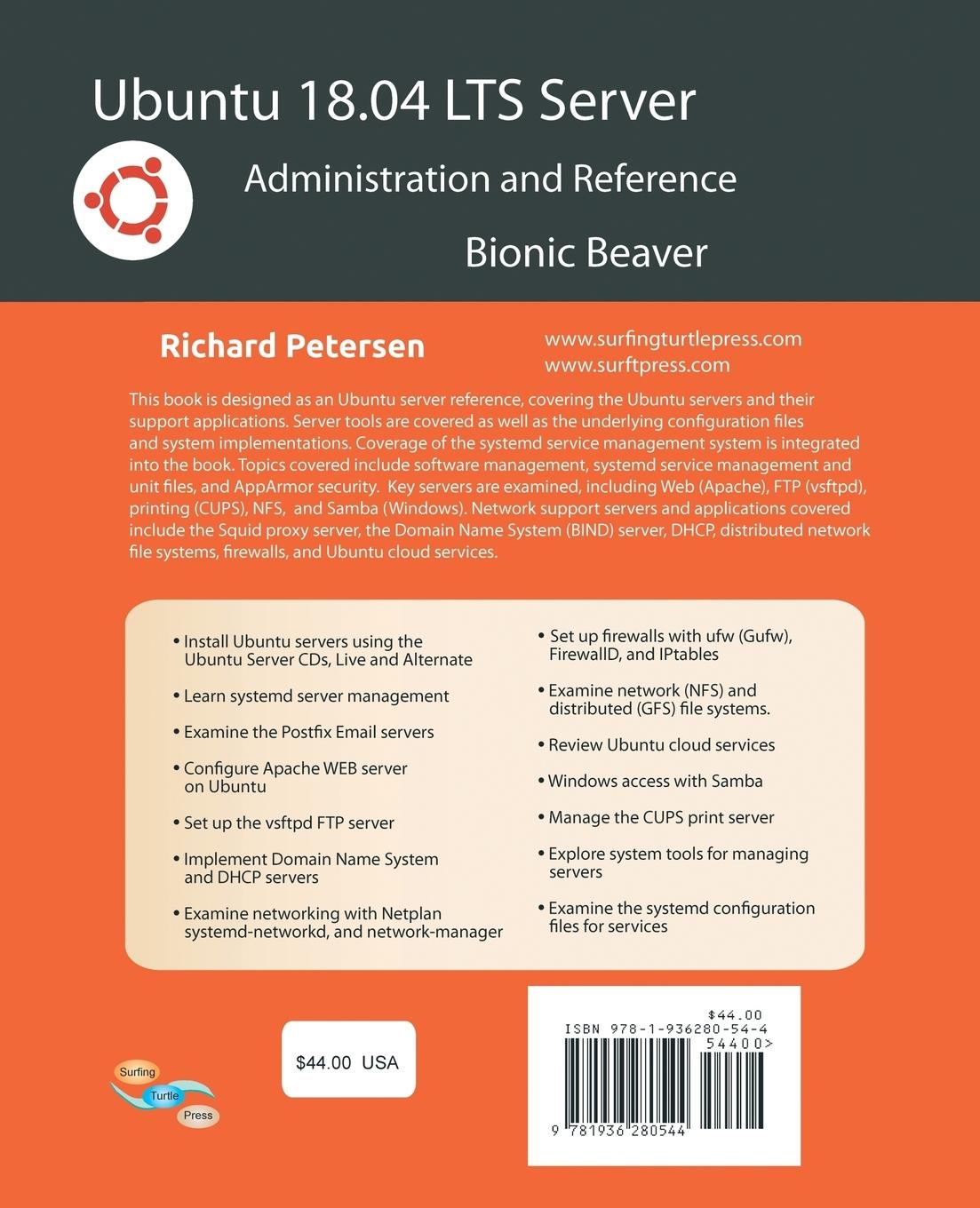 Rückseitencover Ubuntu 18.04 LTS Server