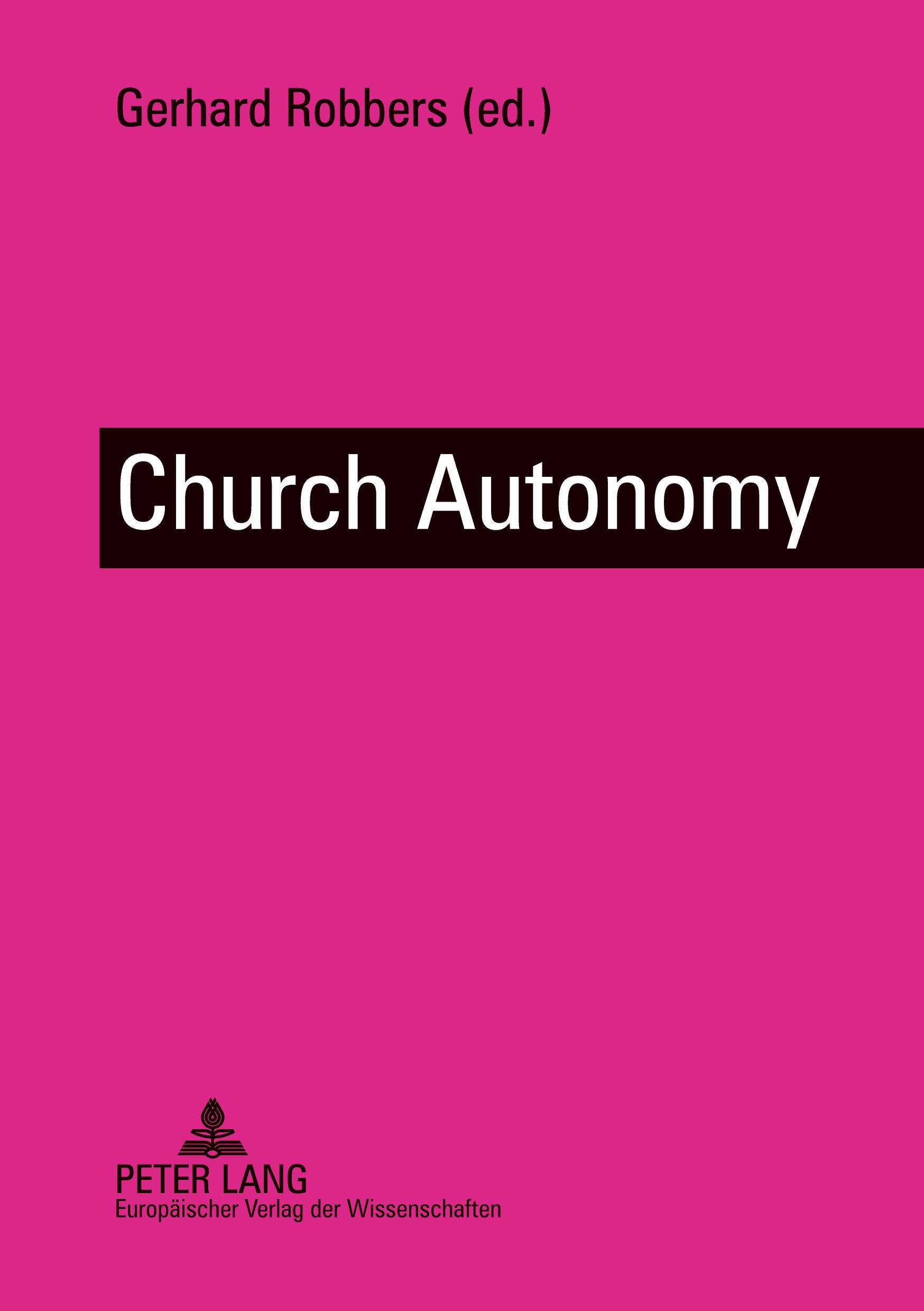 Vorderes Coverbild Church Autonomy