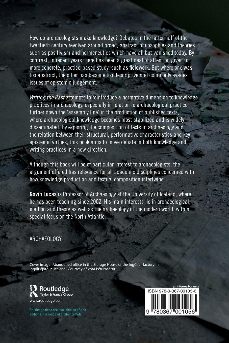 Rückseitencover Writing the Past