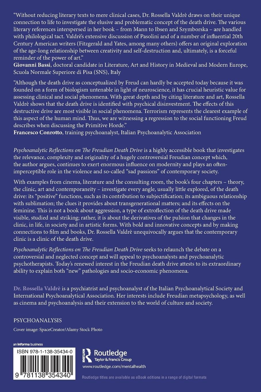 Rückseitencover Psychoanalytic Reflections on The Freudian Death Drive