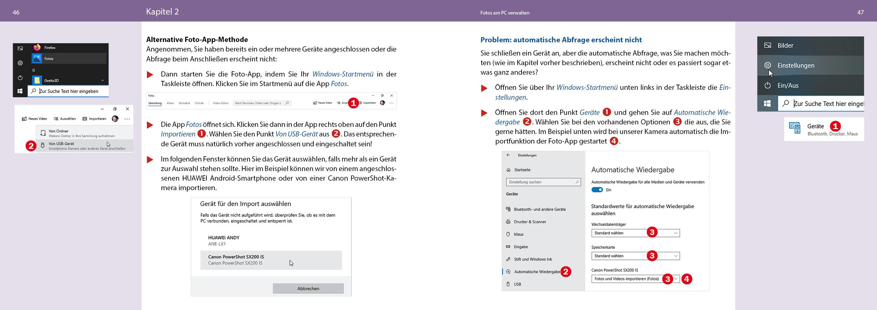 Beispielinhalt (Bild) Fotos mit Windows 10 - Das Handbuch für Senioren: Fotos und Videos bearbeiten und organisieren