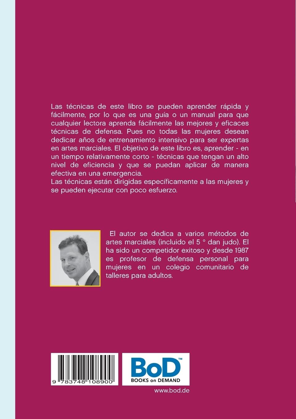 Rückseitencover Defensa personal y Asertividad para mujeres y niñas