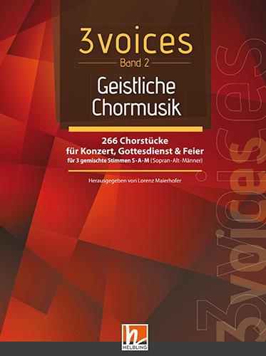 Vorderes Coverbild 3 voices Band 2 - Geistliche Chormusik